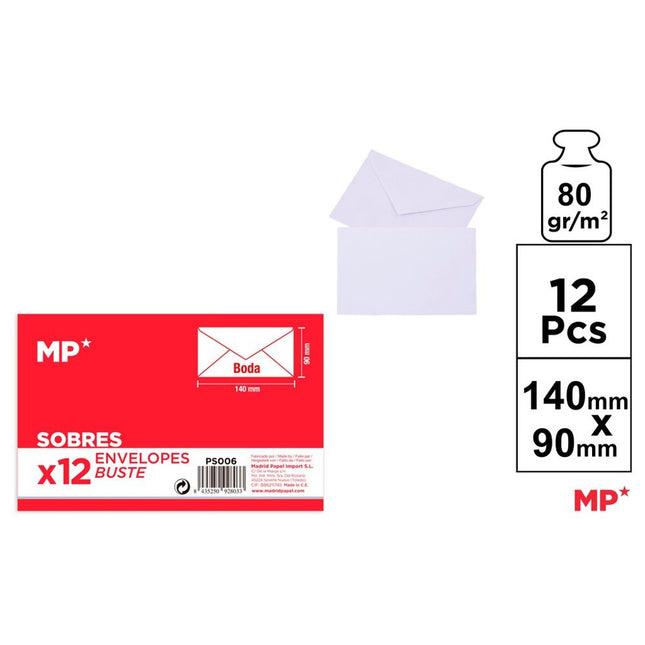 MP Enveloppen 140x90 mm Set van 12
