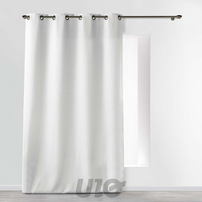 Vitrage met ringen 140 × 240 cm – Zandkleurige voile met polykatoenen top – Lorina