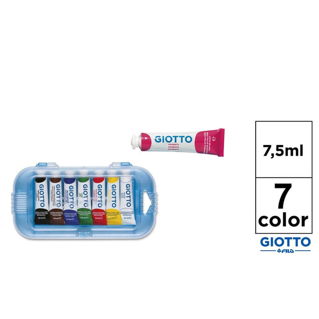 GIOTTO Tempera Verf 7,5 ml – Set van 7 kleuren