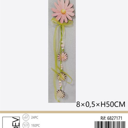 Hangdecoratie bloem 8x50 cm