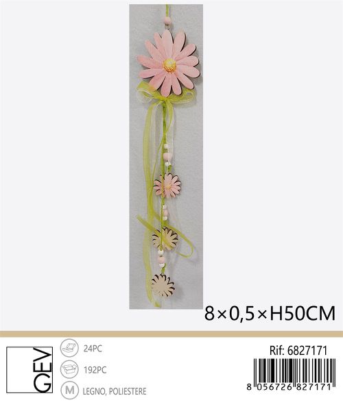 Hangdecoratie bloem 8x50 cm