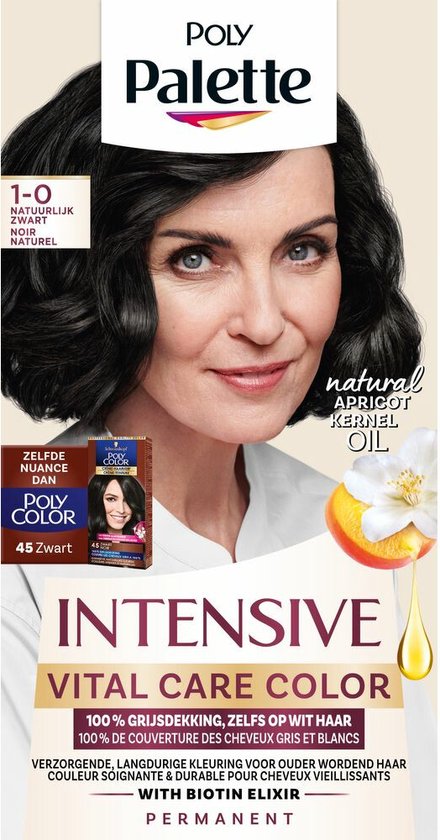 Poly Palette Haarverf Intensive Vital Care Color 1-0 Zwart