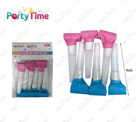 Feestrolfluitjes gemengde kleuren