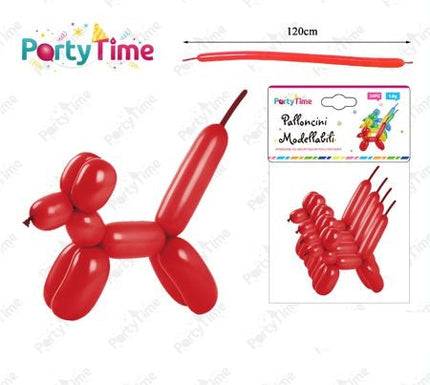 Set van 50 rode modelleerballonnen 1,8 g
