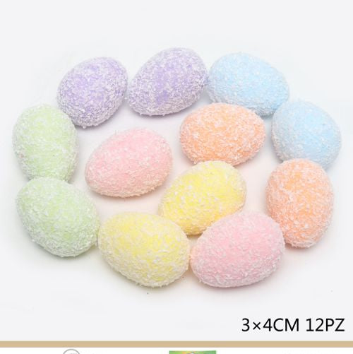 Decoratieve eieren 3x4 cm – 12 stuks