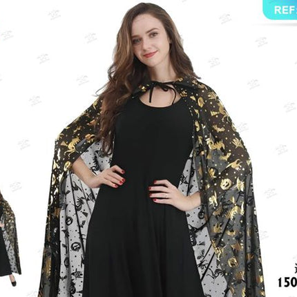 Bedrukte cape 140cm halloween 1st.