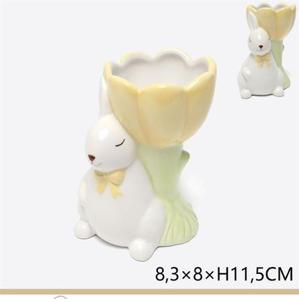 Konijn opbergpot 8,3x8x11,5 cm