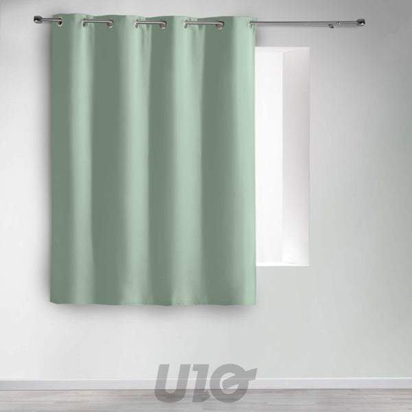 Verduisterend gordijn met ringen 135 x 180 cm saliegroen