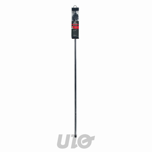 Uitschuifbare gordijnroede 19 mm 120–210 cm Tropi zwart/zilver