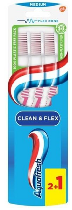Aquafresh Clean & Flex Medium Tandenborstels - 3 stuks