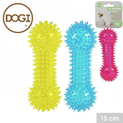 Dogi hondenspeeltje bot met noppen 15 x 6 cm