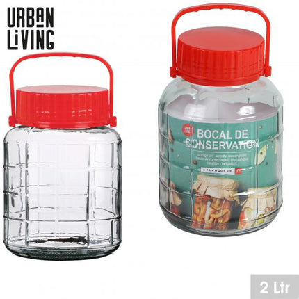 Bewaarbokaal met deksel 2 liter