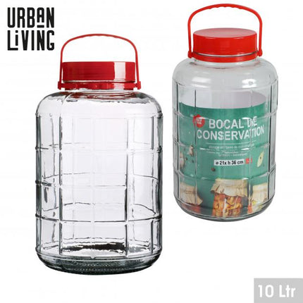 Bewaarbokaal met deksel 10 liter