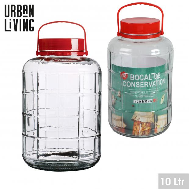Bewaarbokaal met deksel 10 liter