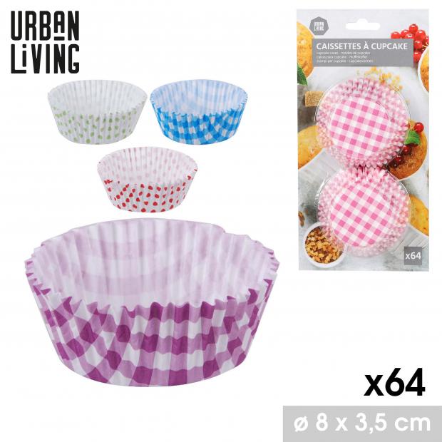 Cupcake vormpjes - 64 stuks