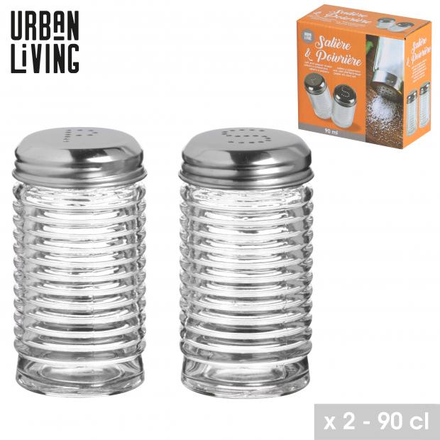 Glazen peper- en zoutstel 90 ml