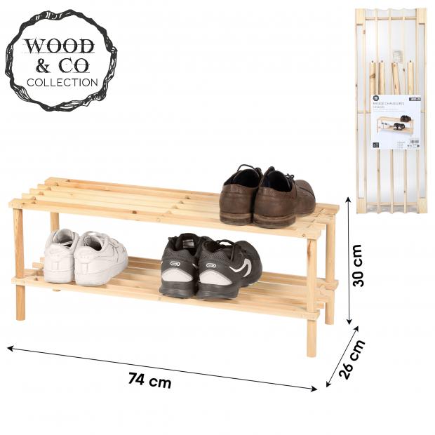 Wood & Co schoenenrek 2 niveaus