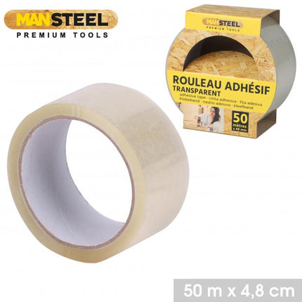 Brico transparante tape 50 m