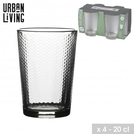 Urban Living Milano bekers 20 cl - 4 stuks