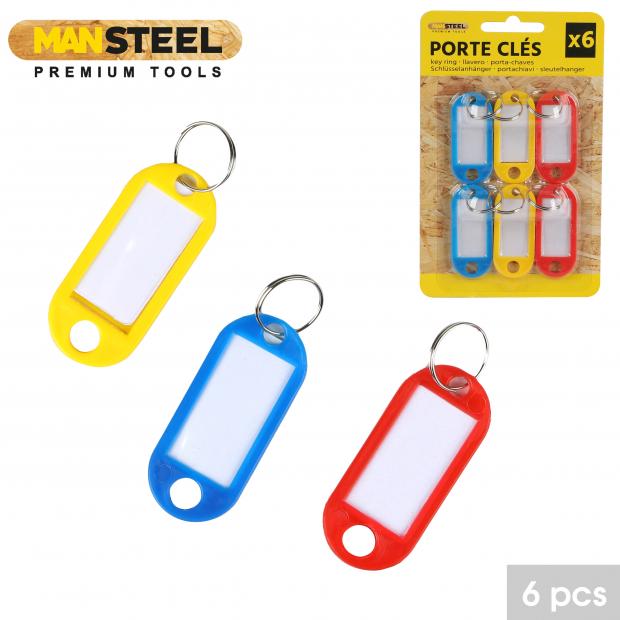 Brico sleutelhangerset 6 stuks