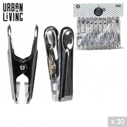 RVS wasknijpers - 20 stuks