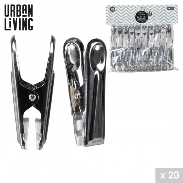 RVS wasknijpers - 20 stuks