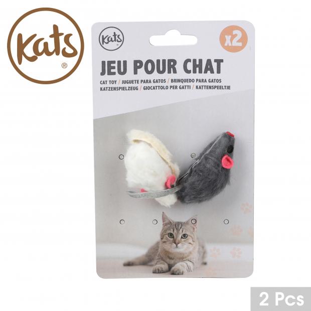 Kattenspeeltje muisvorm set van 2