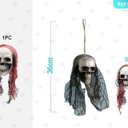 Hangdecoratie schedel realistisch halloween 1st.