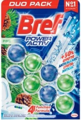 Bref toiletblok Power Activ Pine 2x50 g