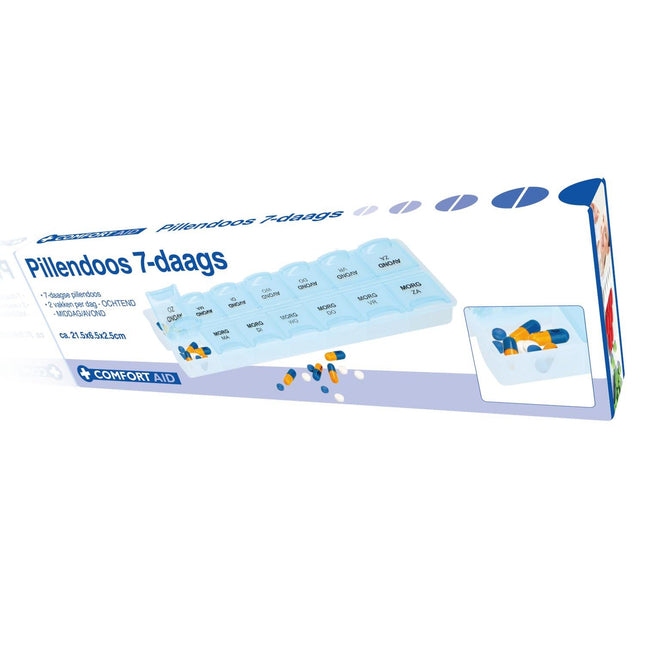 COMFORT AID Pillendoos 7 Dagen 21,5×6,5×2,5cm