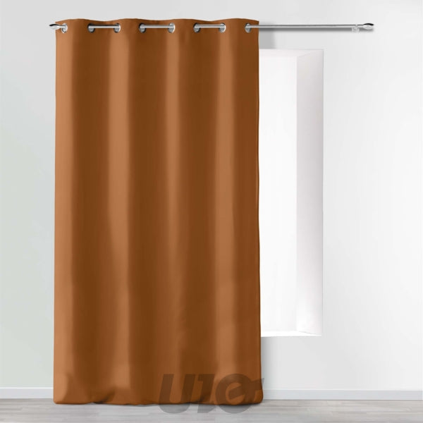 Gordijn met ringen 140 x 260 cm microvezel camel