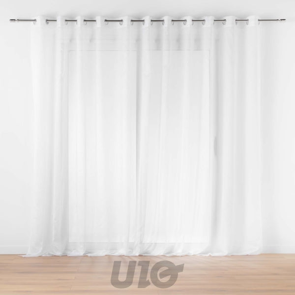 Transparant gordijnpaneel 400 x 240 cm wit