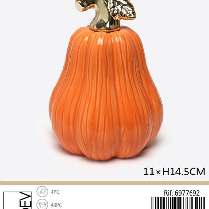Keramische pompoen 14,5 × 11 cm