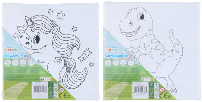 Canvas Schilderdoek 20x20cm Kinderen
