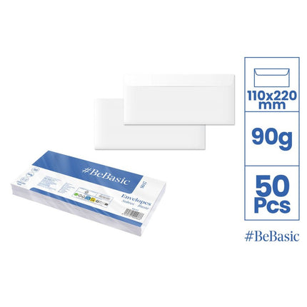 BEBASIC Enveloppen 220x110 mm Set van 50