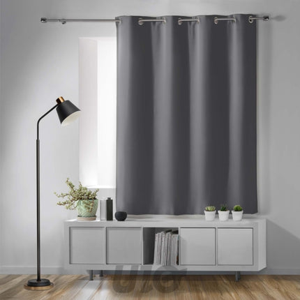 Verduisterend gordijn met ringen 135 x 180 cm leigrijs