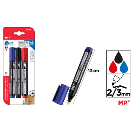 MP Permanente Markers Set van 3