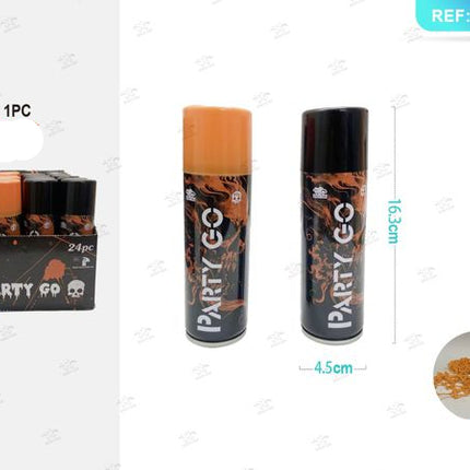 Vlamvertragende serpentinespray halloween assortito arancion