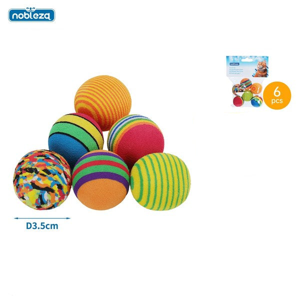 Gekleurde rubberballen voor huisdieren assorti