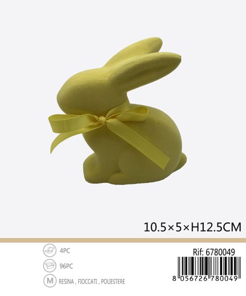 Geel konijn 10,5x5x12,5 cm