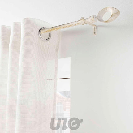 Uitschuifbare gordijnroede 19 mm 210-380 cm Ovalon wit/goud