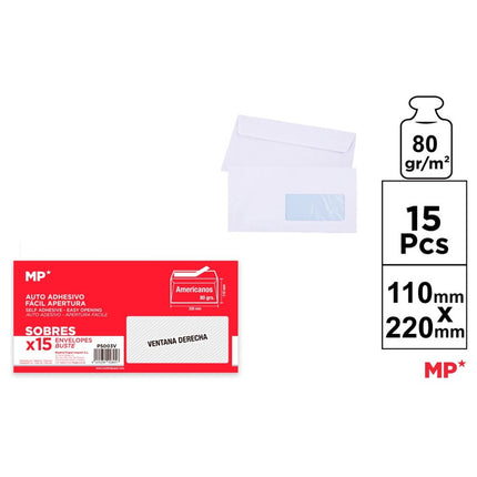 MP Enveloppen 220x110 mm Set van 15