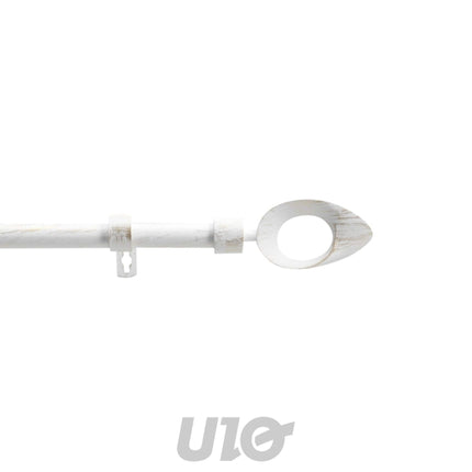 Uitschuifbare gordijnroede Ø 19 mm, 210–380 cm – Ovalon wit