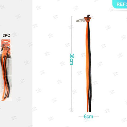 2-delige halloween decoratieve pruikclip