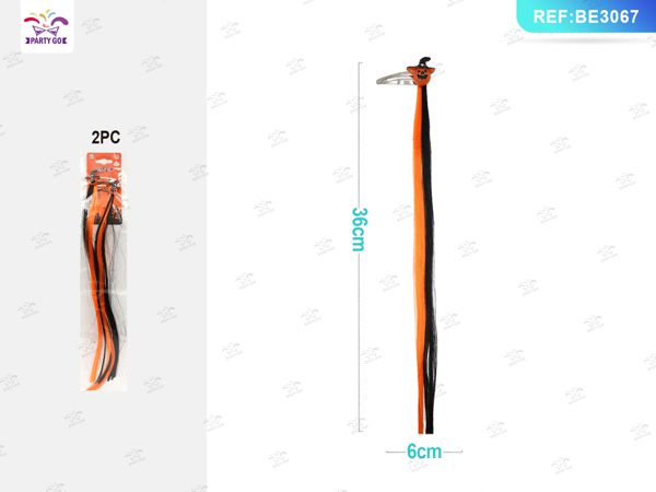 2-delige halloween decoratieve pruikclip