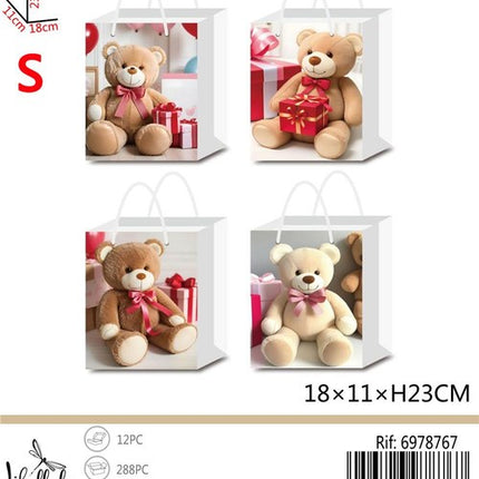 Geschenktas Orsetto 23x18x11 cm – assorti