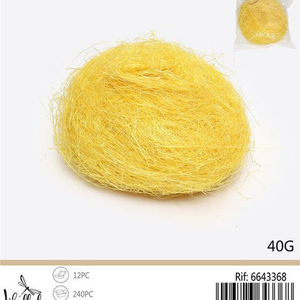 Decoratief stro geel 40 g