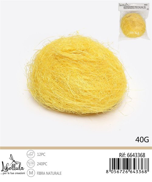 Decoratief stro geel 40 g