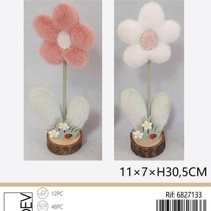 Bloemdecoratie met voet 11x7x30,5 cm