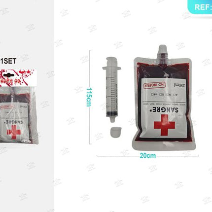 Set bloedzak 250ml spuit 1set